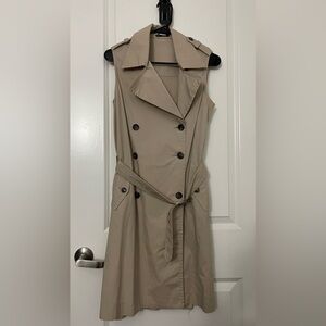 Sinequanone Micro-Sanded Twill Sleeveless Coat/Dress style